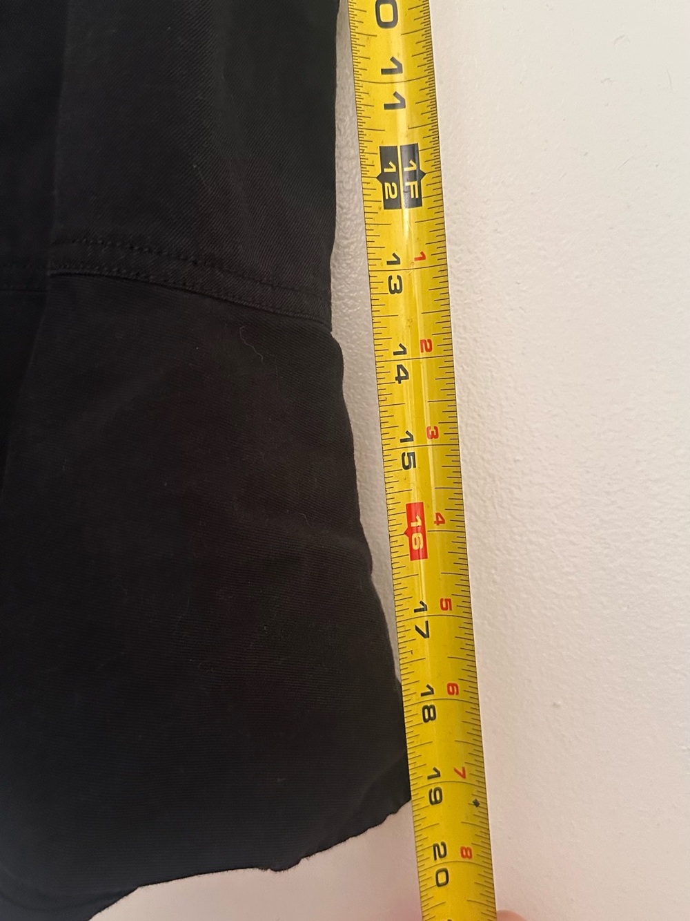 Nine West Black Button-Front A-Line Skirt with Belt and ruffle style hem line. - Picture 3 of 5
